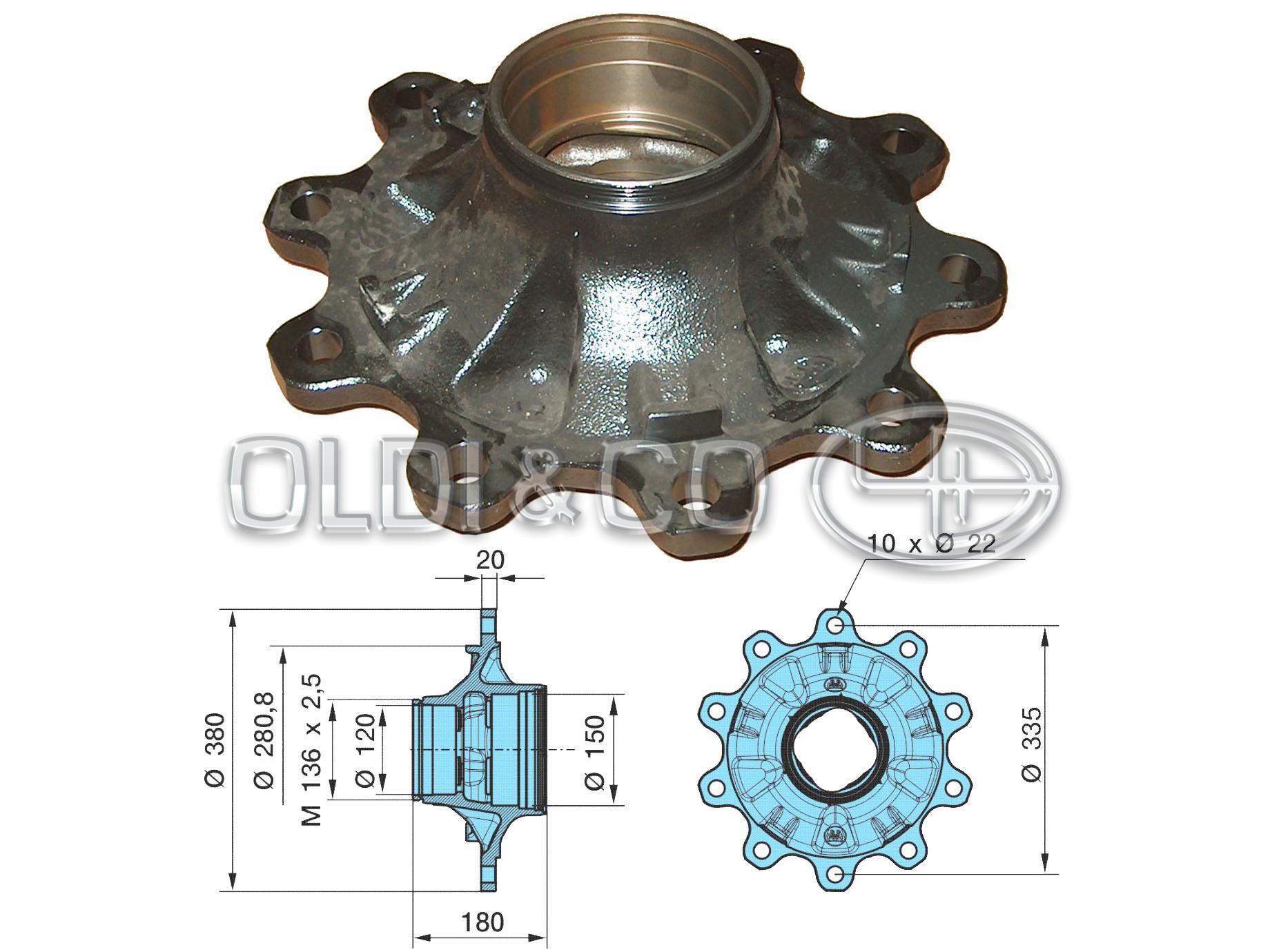 34.062.12858 Suspension parts → Hub without bearings