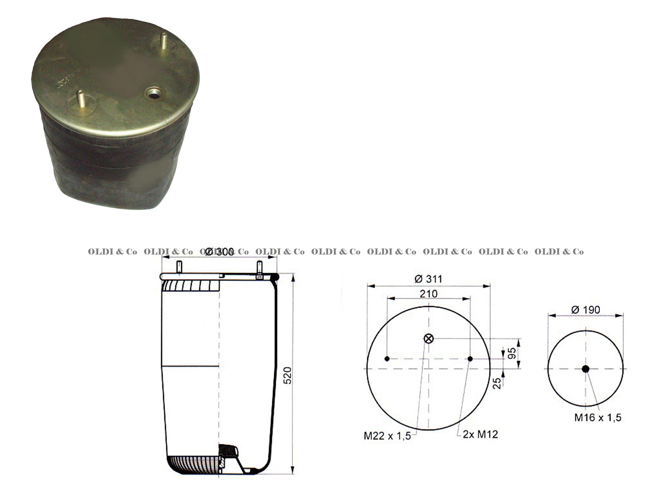 14.010.01304 Airsprings → Air spring (without flange)