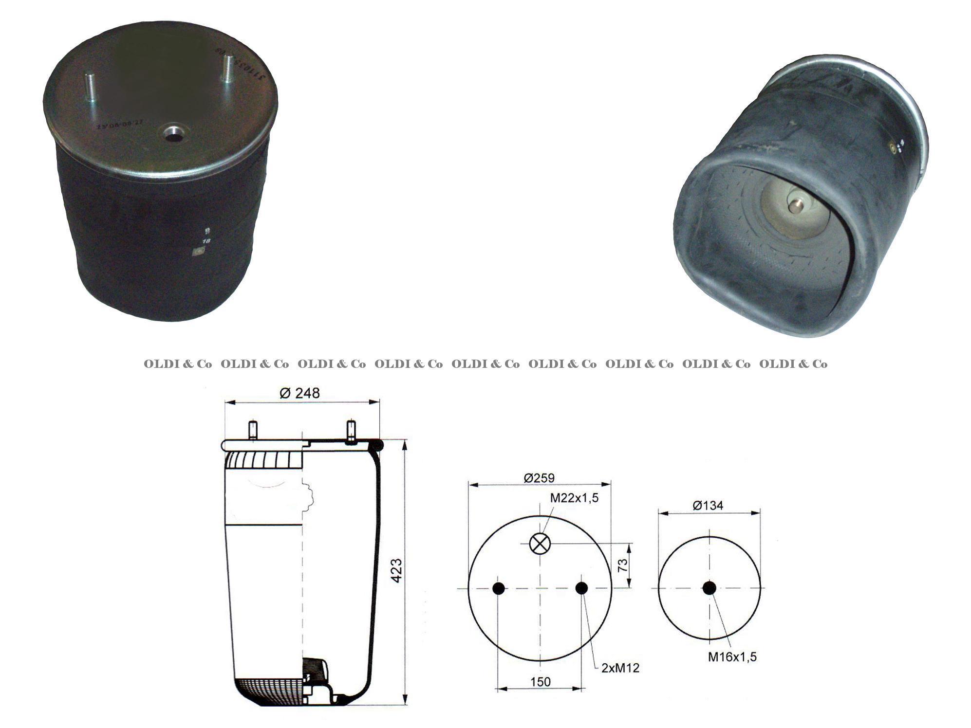 14.010.14232 Airsprings → Air spring (without flange)