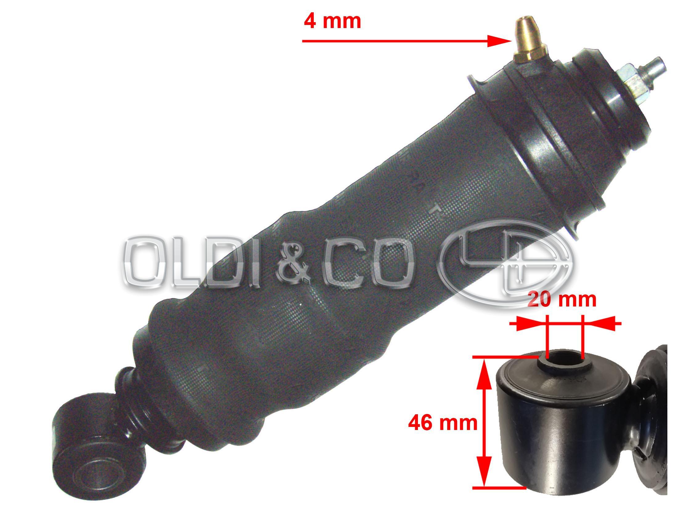 07.065.14487 Shock absorbers → Cab shock absorber w/ air bellow