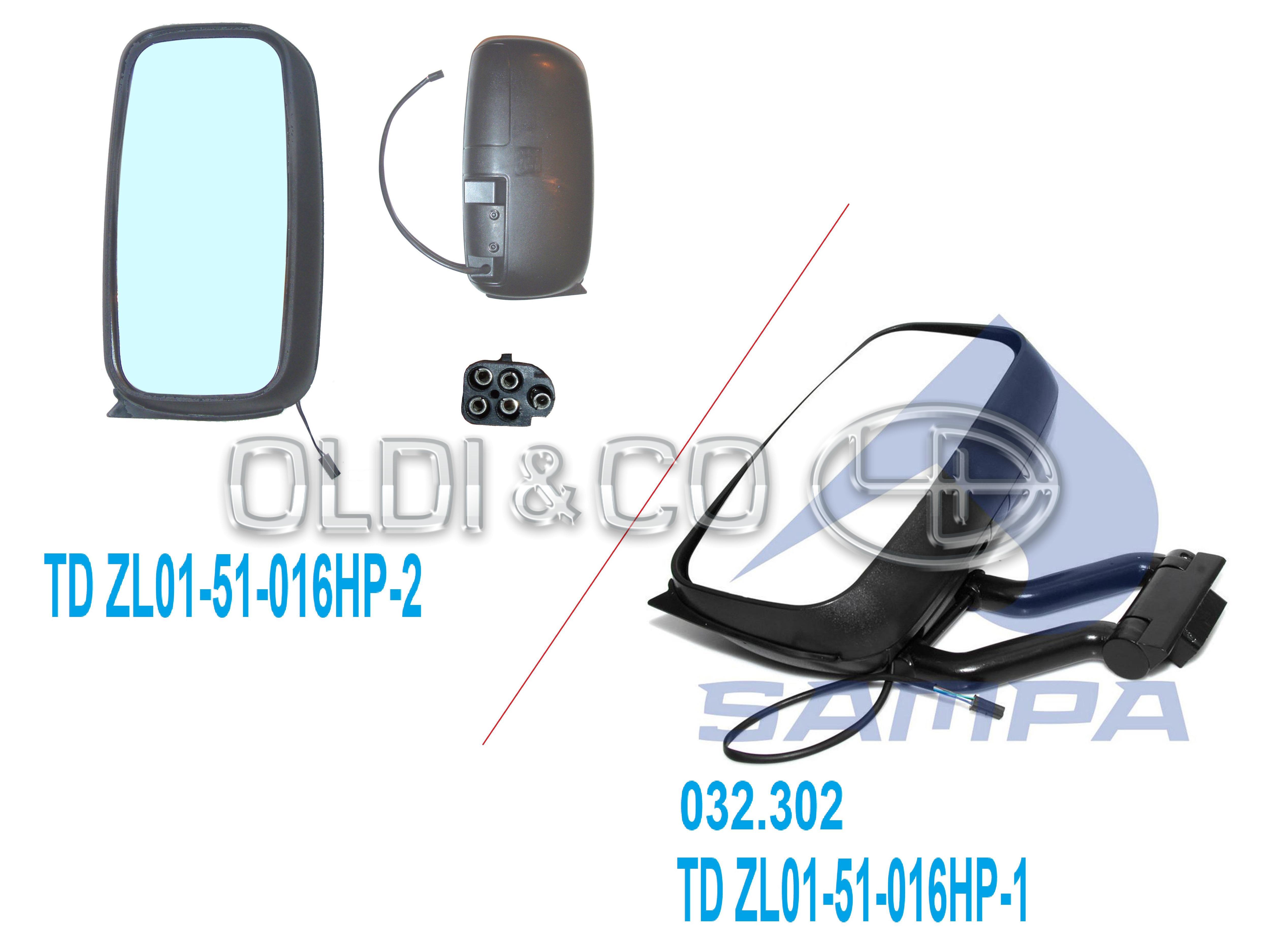 13.008.14629 Cabin parts → Main mirror with heating