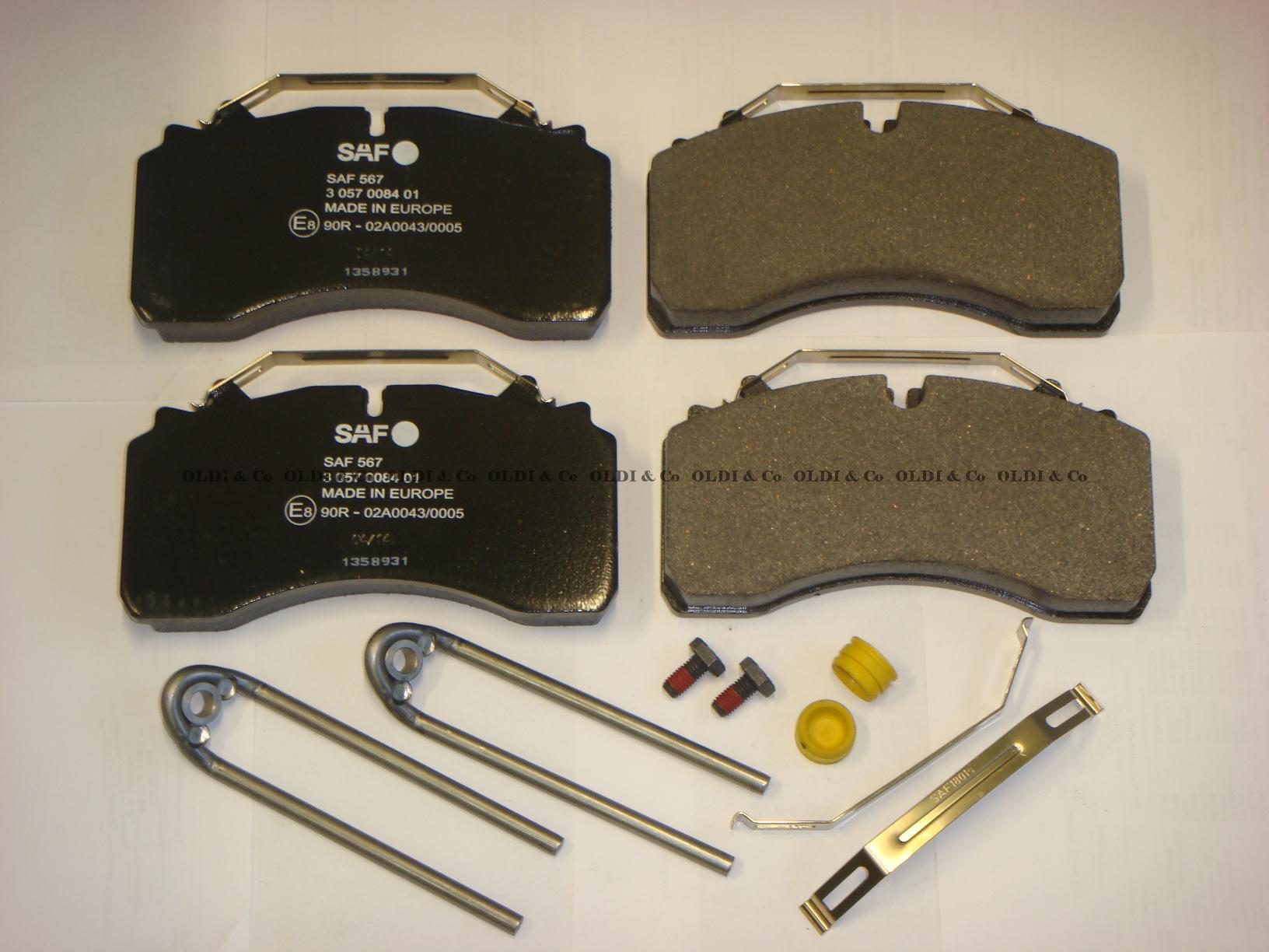 11.010.21230 Calipers and their components → Brake pad kit