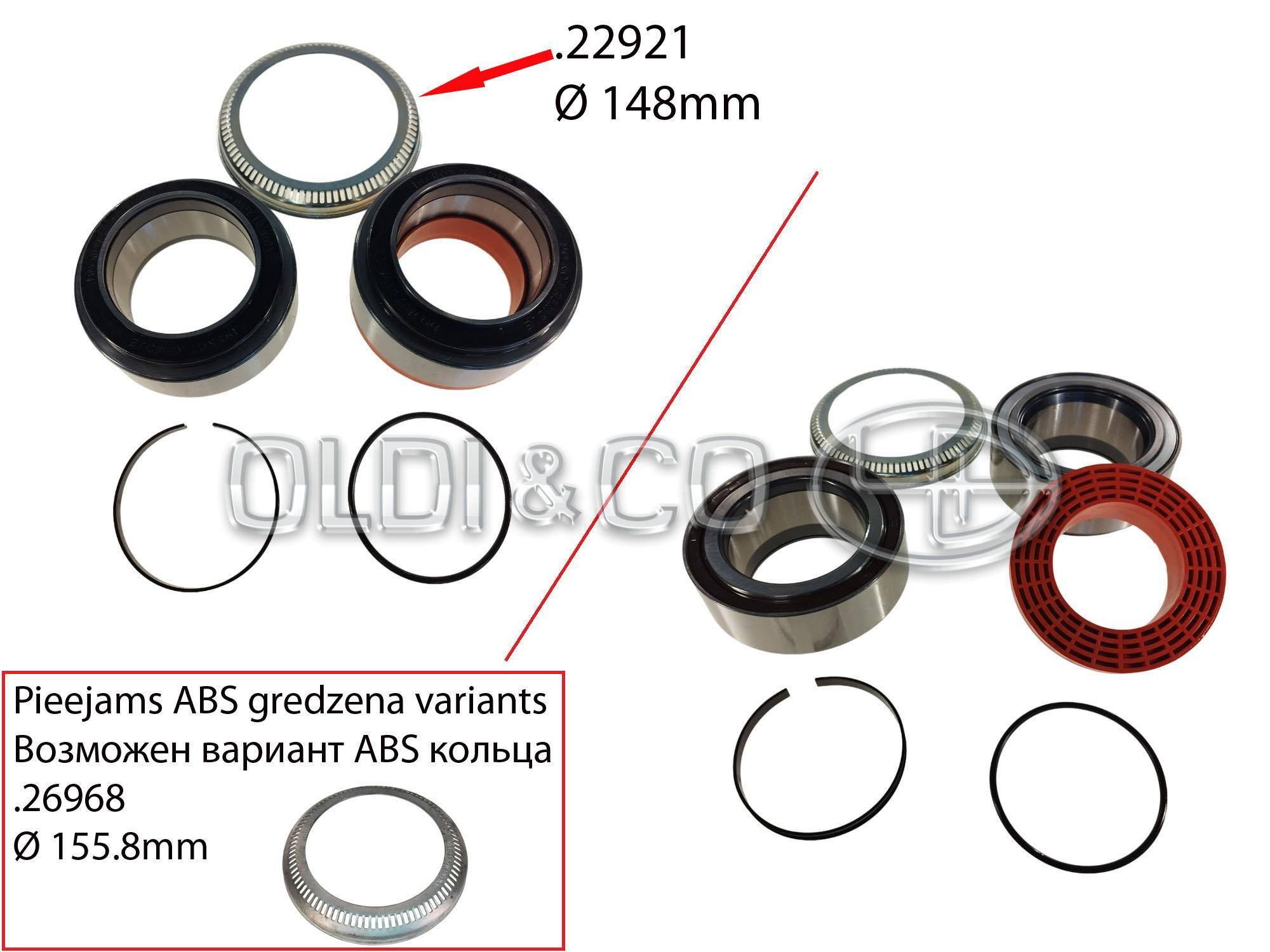 34.110.22925 Suspension parts → Hub rep. kit - bearings/seals