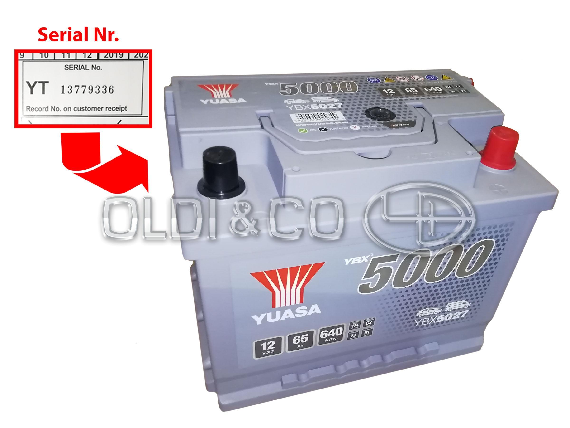 08.015.26291 Batteries → YUASA 5000 battery