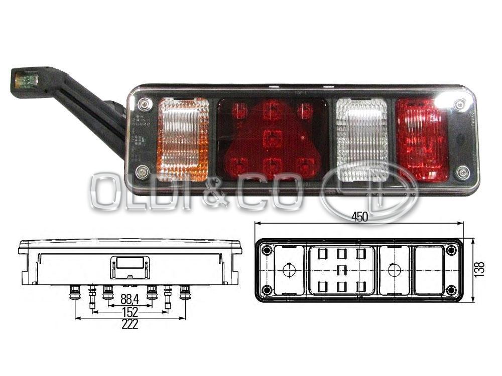 13.052.26690 Auto optika un lampas → Aizmugurējais diožu lukturis