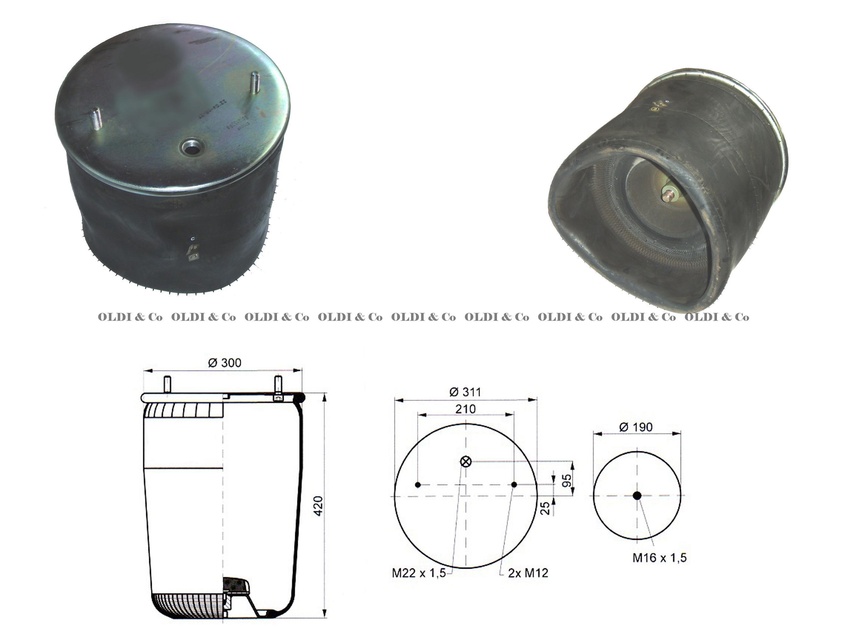 14.010.03315 Airsprings → Air spring (without flange)