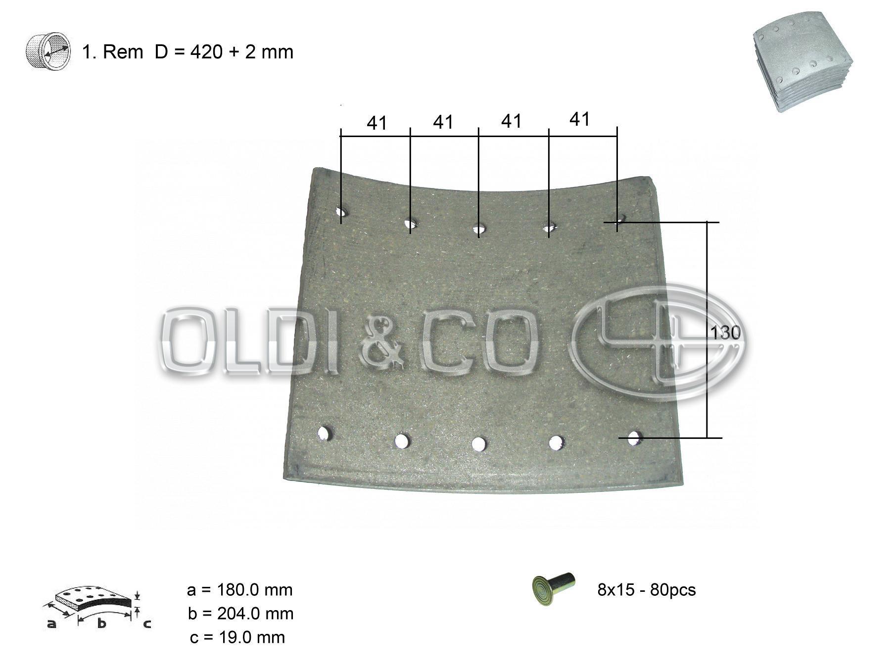 11.037.23455 Bremžu sistēmas detaļas → Bremžu uzliku komplekts