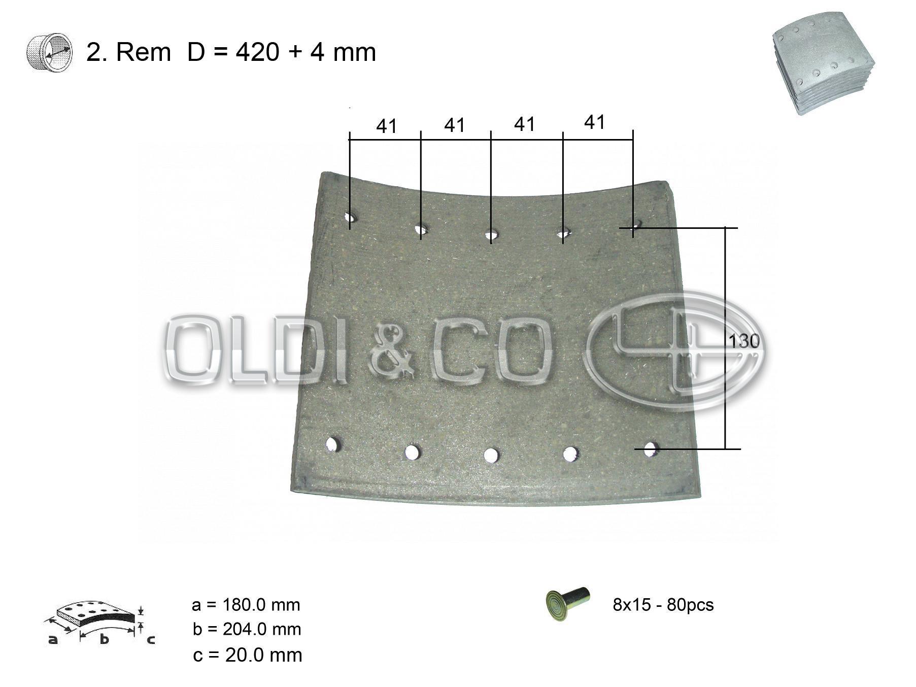 11.037.23456 Bremžu sistēmas detaļas → Bremžu uzliku komplekts