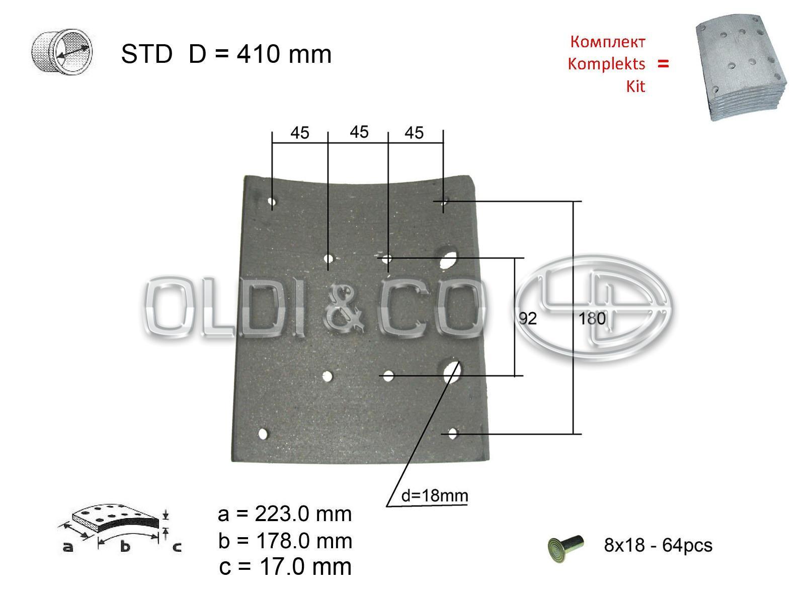 11.037.23469 Brake system → Brake lining kit