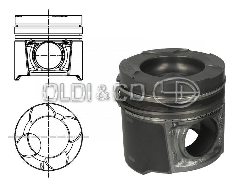 33.051.23566 Engine parts → Piston with rings