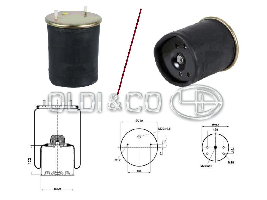 14.009.27728 Airsprings → Air spring (with flange)