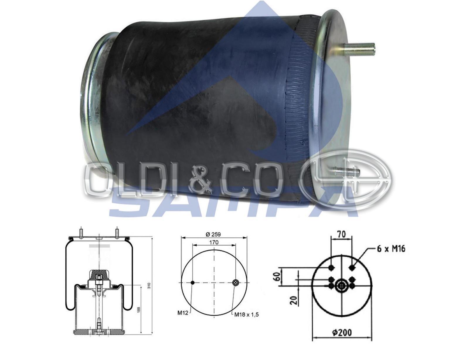 14.009.30123 Gaisa spilveni un piederumi → Gaisa spilvens (ar atloku)