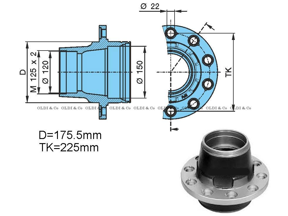 34.062.19345 / 
       
                          Hub without bearings