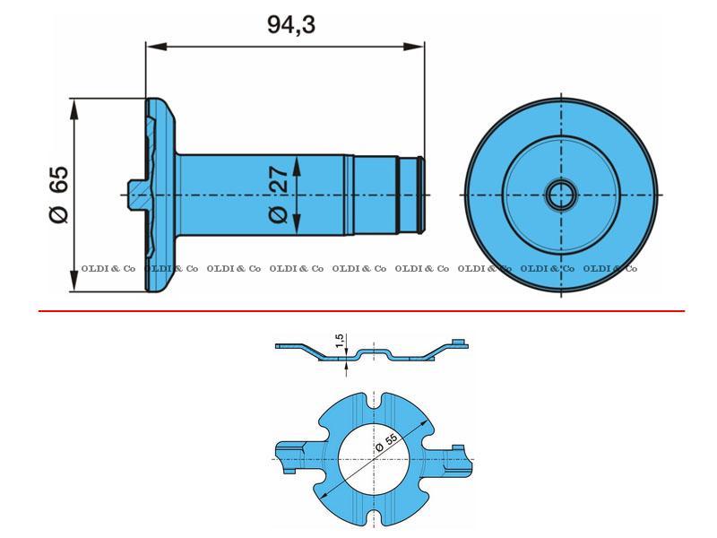 10.019.22043 / 
       
                          Guide pin set