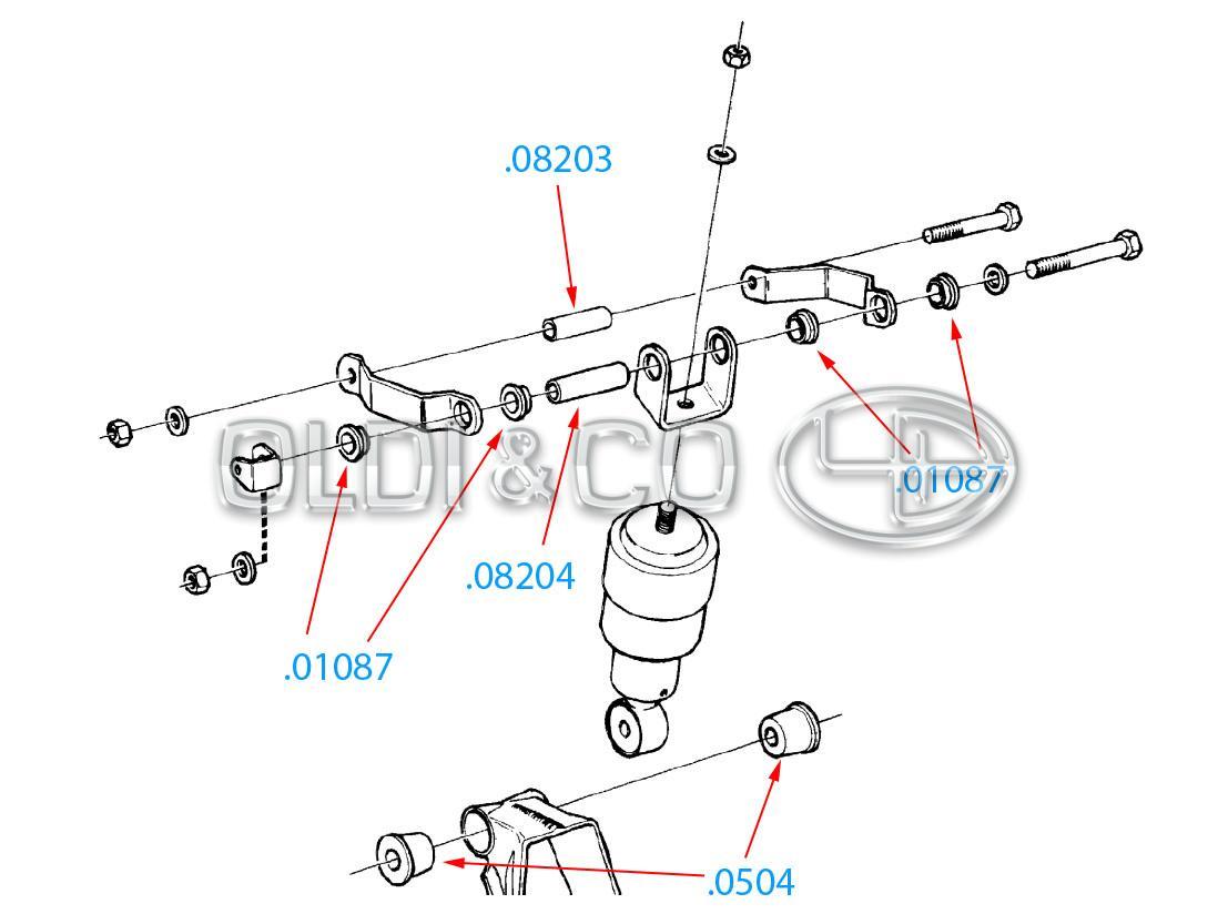07.047.31460 / 
       
                          Cab mouting repair kit